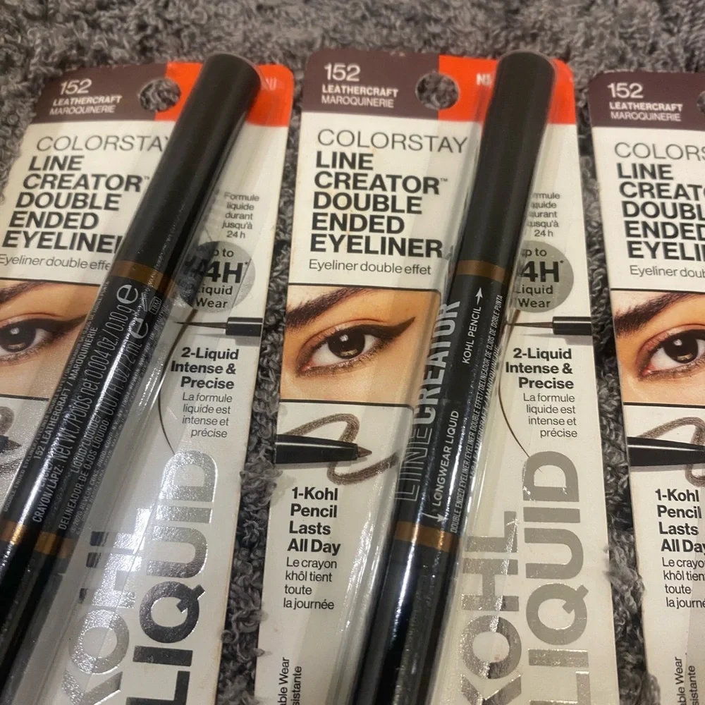 Revlon ColorStay Line Creator Double Ended Eyeliner 3-Pack with Crease Line Kit-